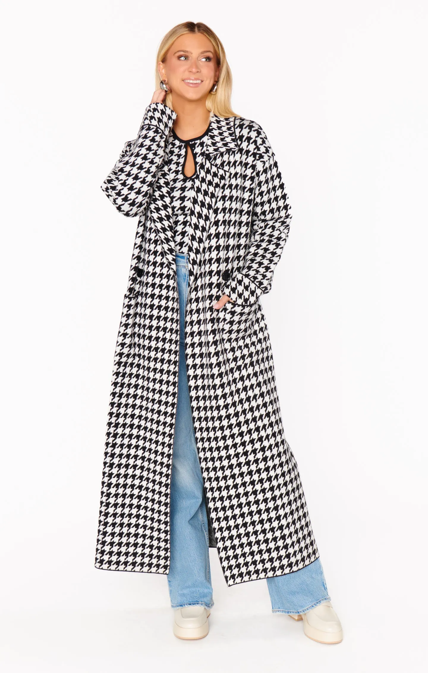 Veste Pull Shasta ~ Tricot Pied-de-poule