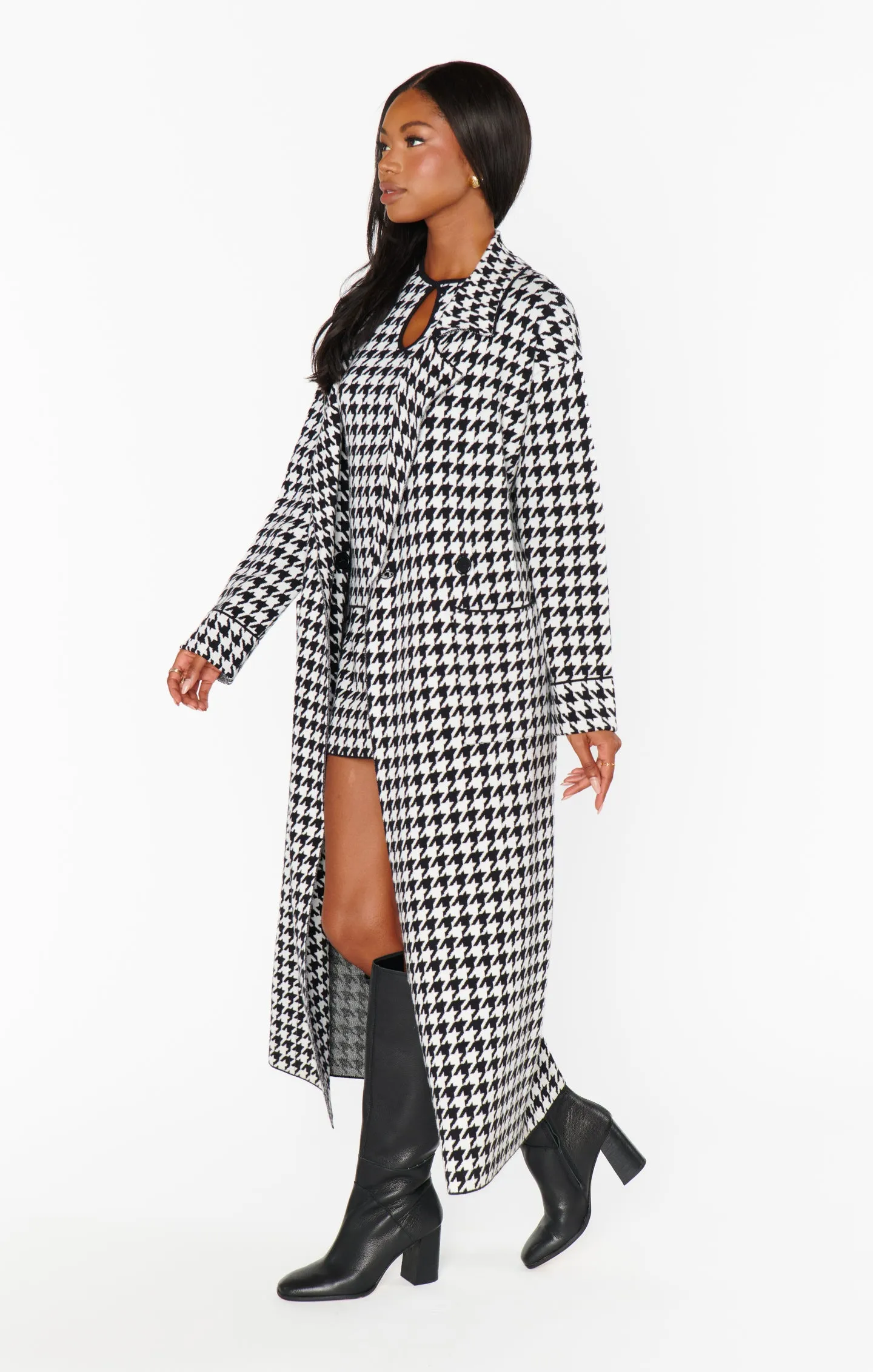 Veste Pull Shasta ~ Tricot Pied-de-poule
