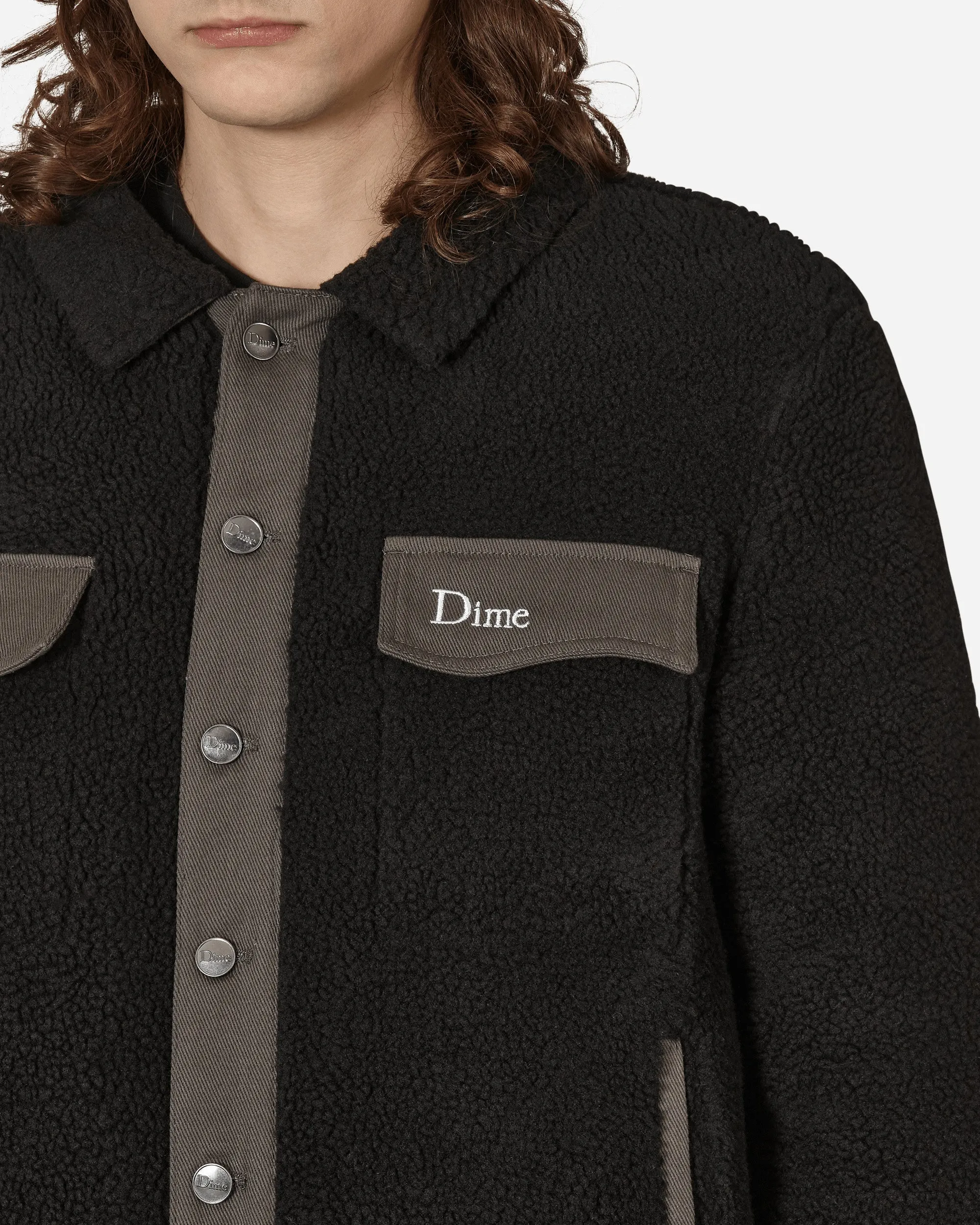 Veste en denim Sherpa Noir