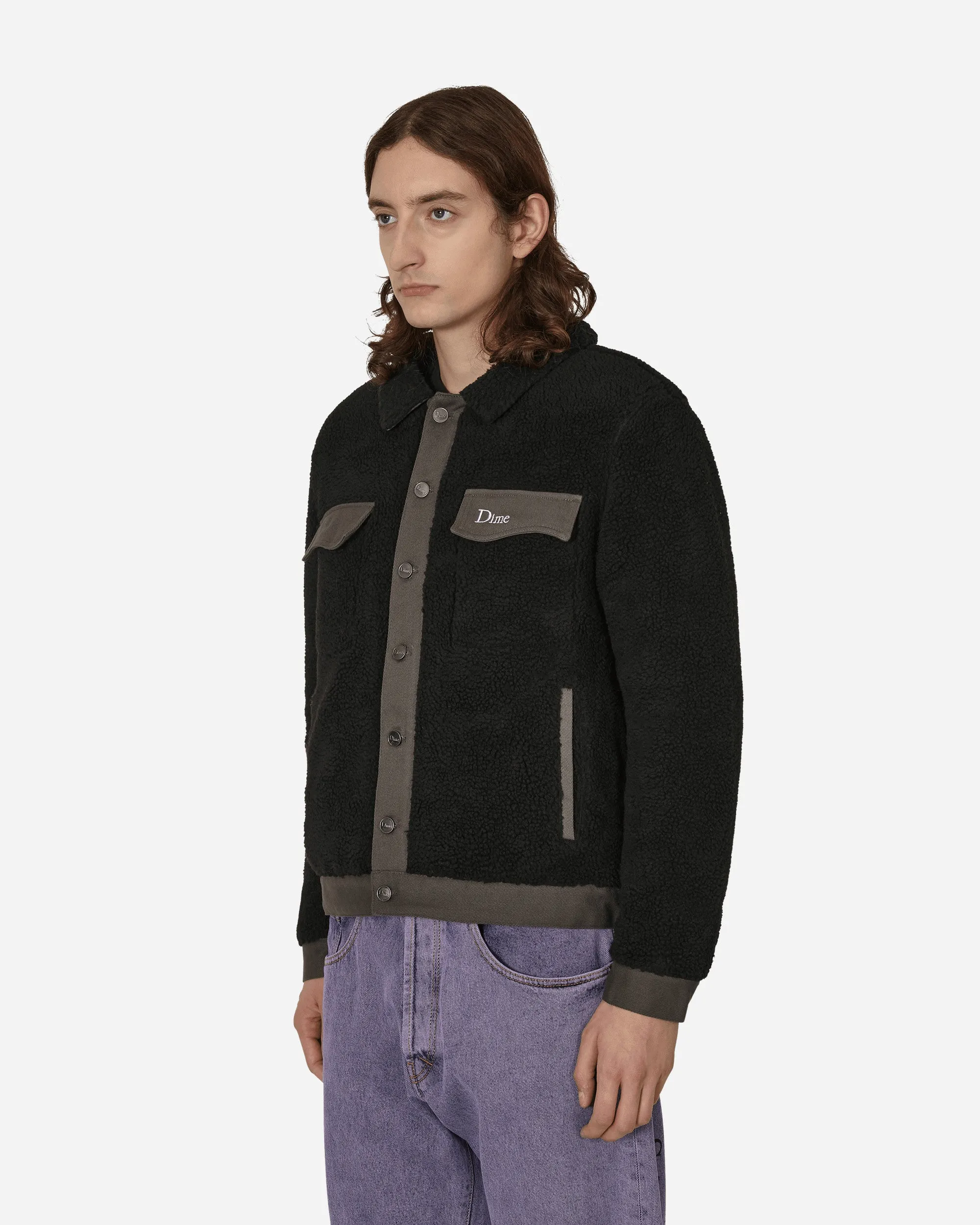 Veste en denim Sherpa Noir