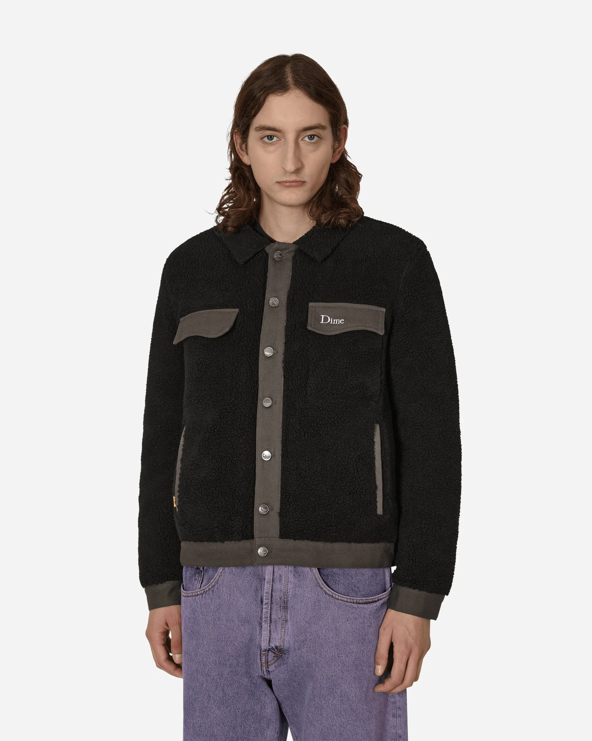 Veste en denim Sherpa Noir