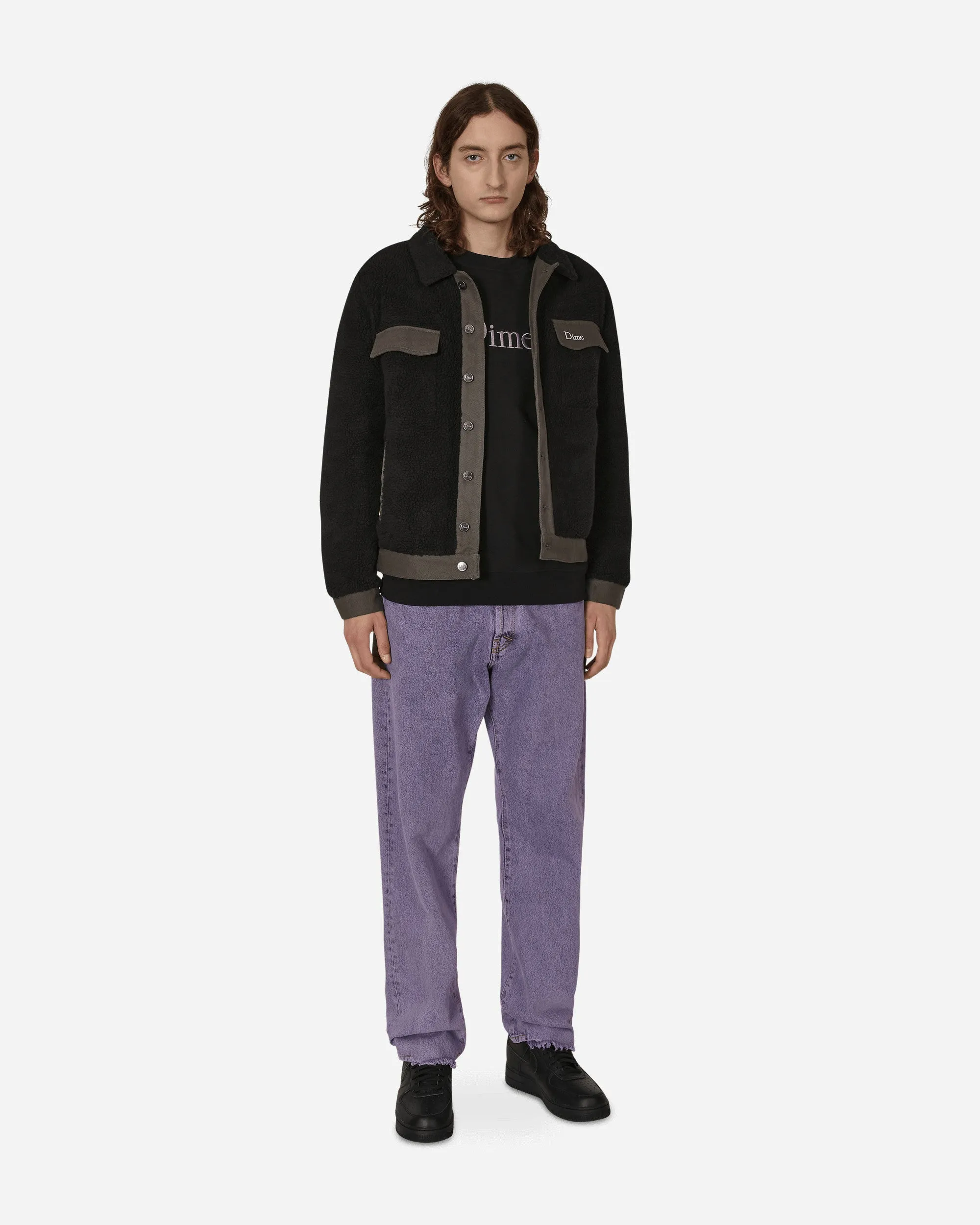 Veste en denim Sherpa Noir