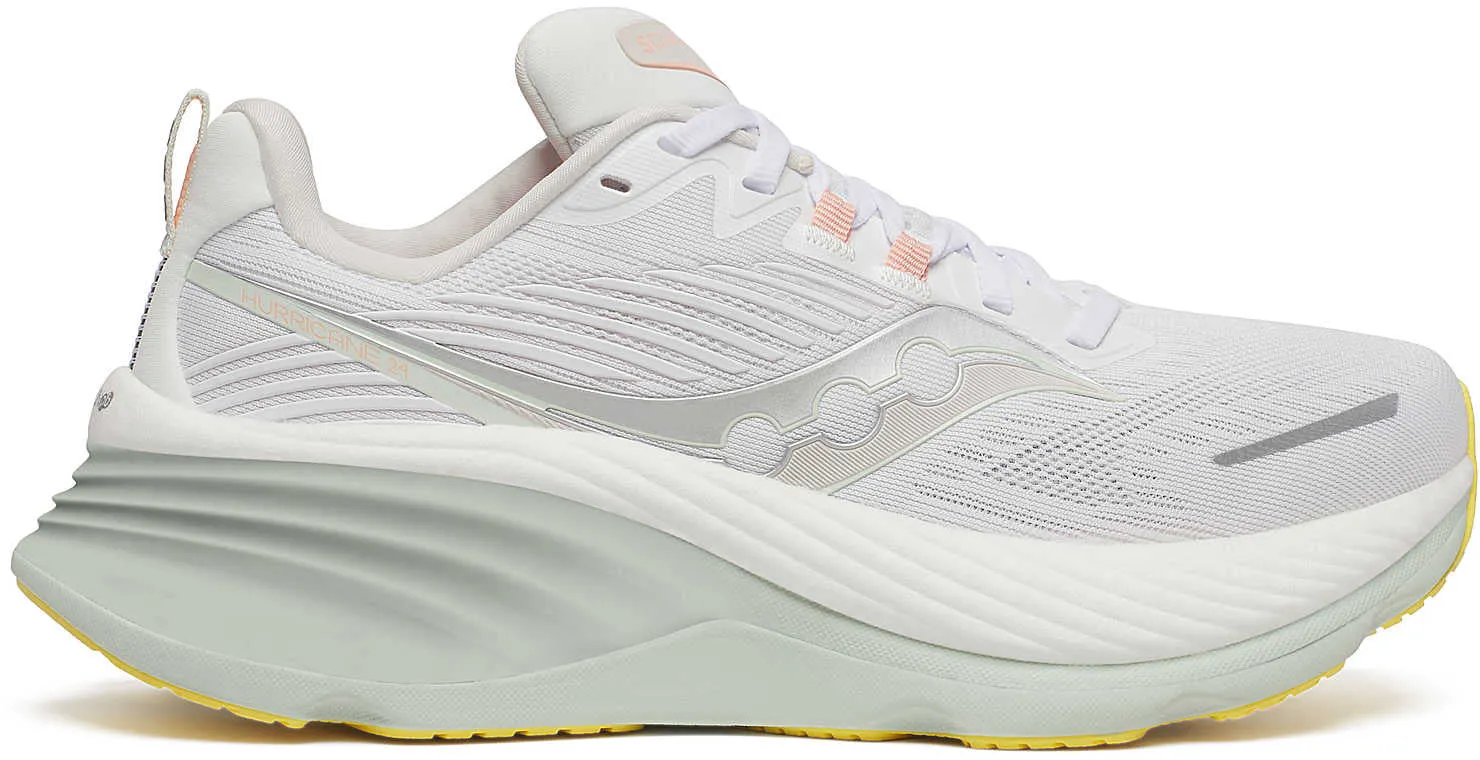 Chaussures de course Saucony Hurricane 24 pour femmes - Blanc