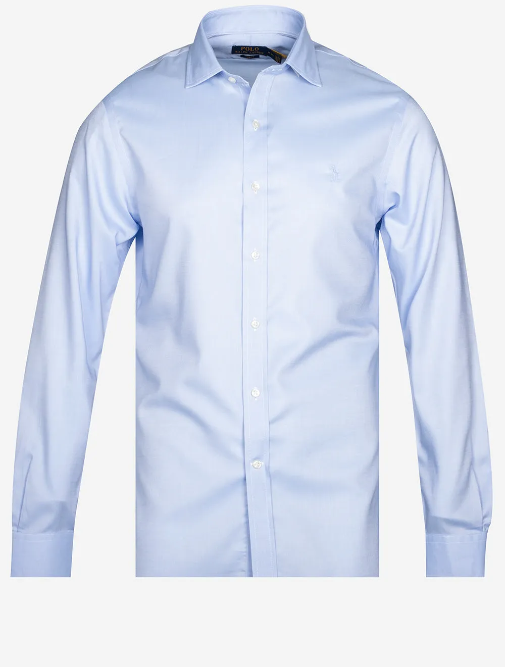 Chemise habillée unie ajustée bleue