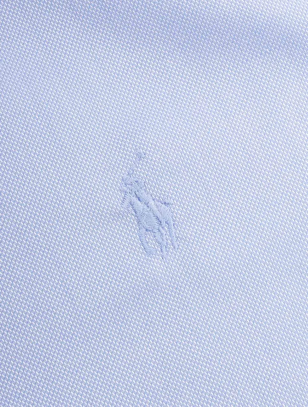 Chemise habillée unie ajustée bleue