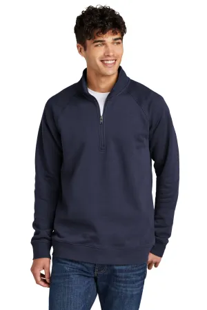 Sport-Tek Sweat à capuche homme 1/4 zip en polaire - Bleu marine