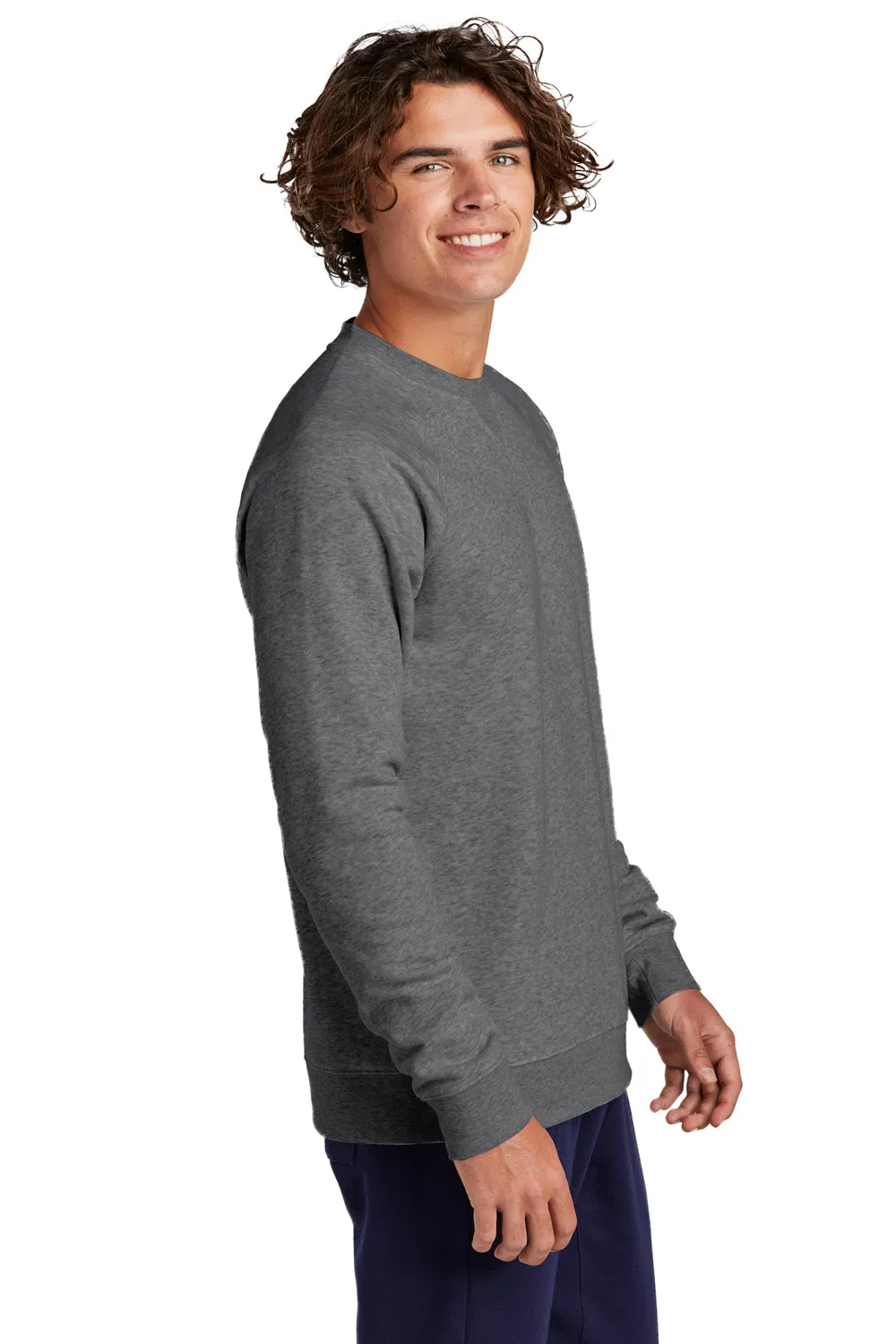 Sport-Tek Sweat-shirt à col rond en polaire pour homme Drive - Gris graphite chiné