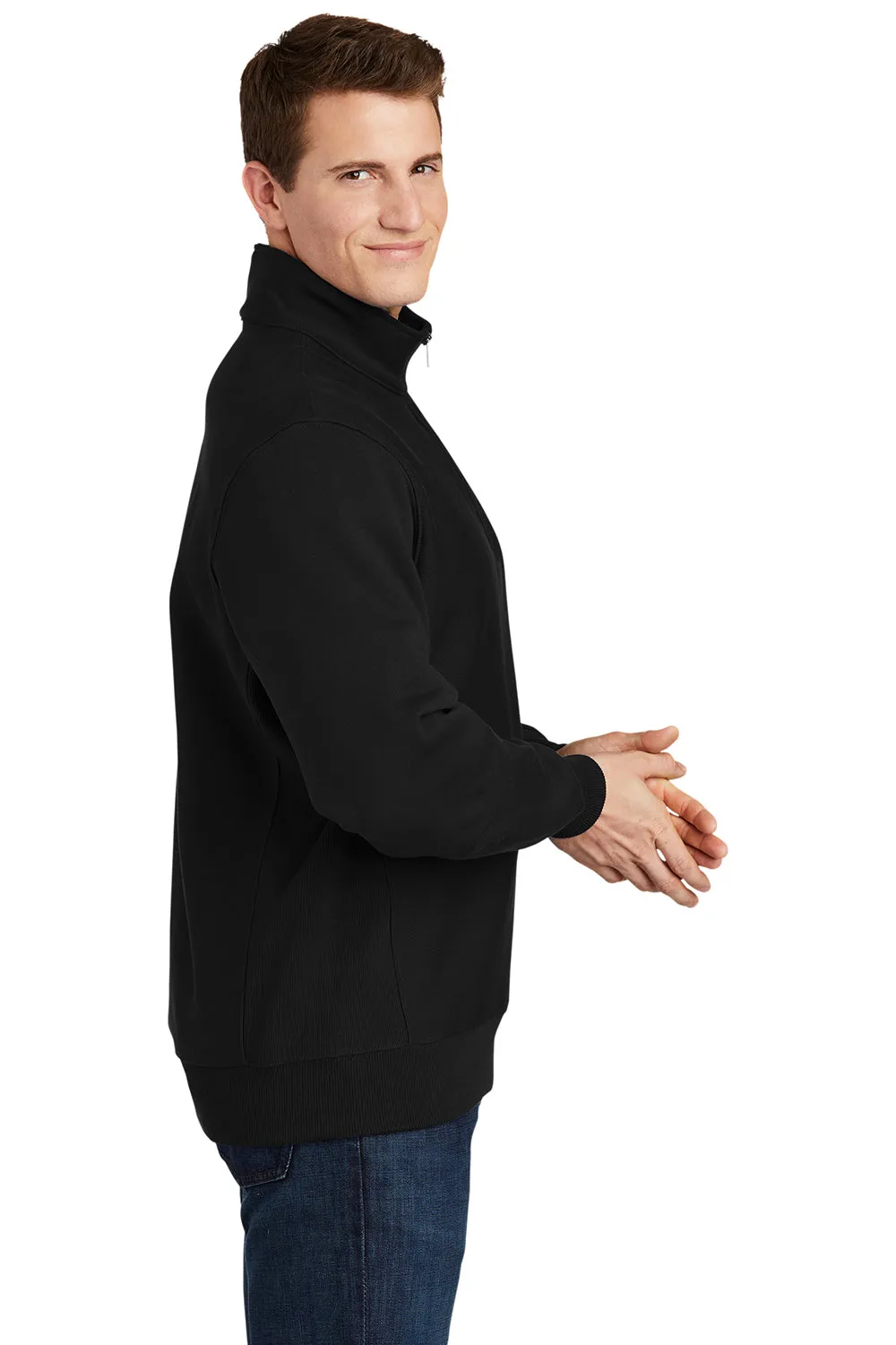 Sport-Tek Pull en polaire pour homme à zip 1/4 - Noir