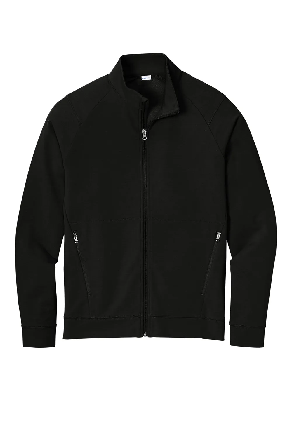 Sport-Tek Sweat à capuche homme en polaire flexible respirante avec fermeture éclair et poches - Noir