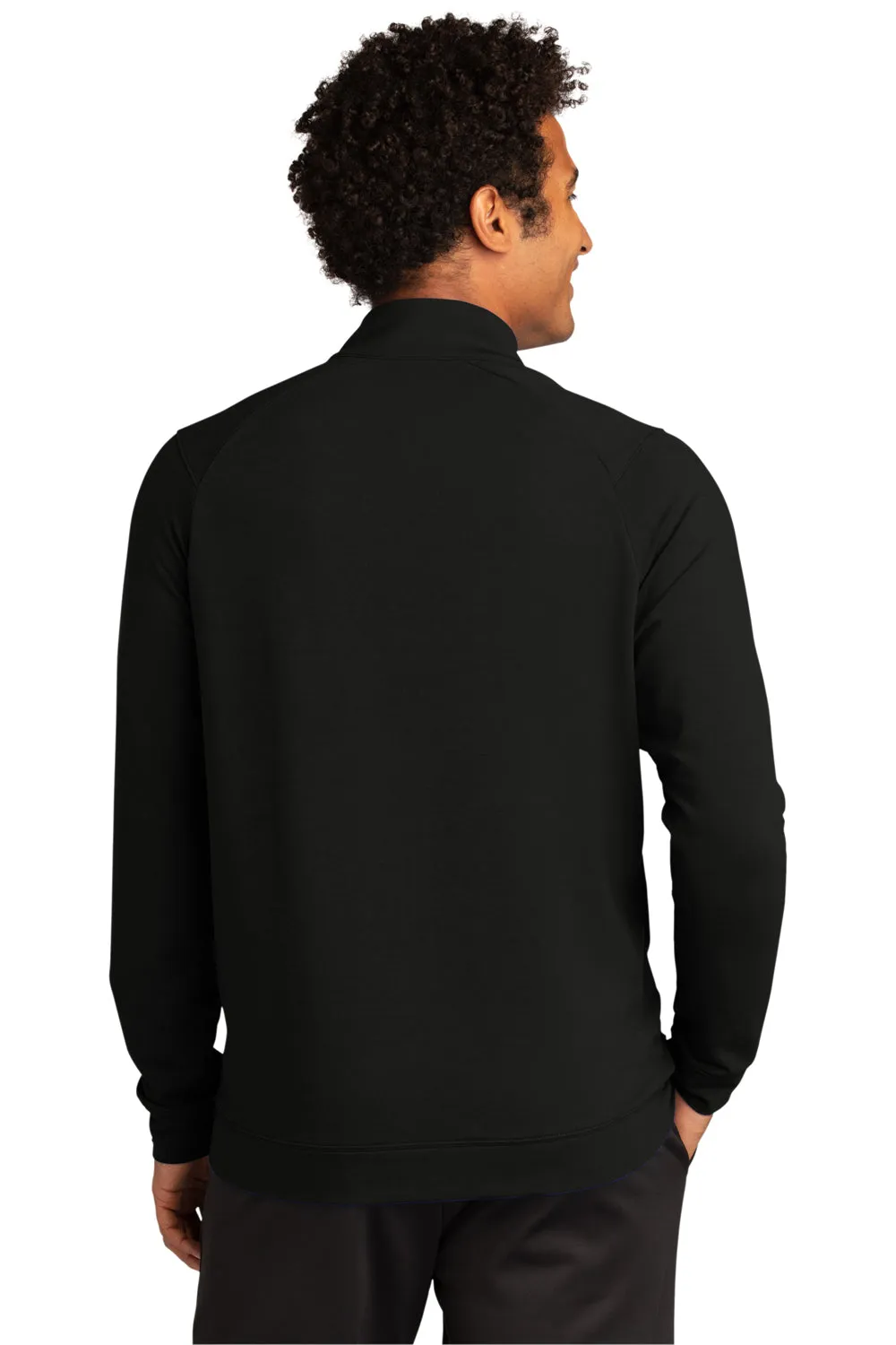 Sport-Tek Sweat à capuche homme en polaire flexible respirante avec fermeture éclair et poches - Noir