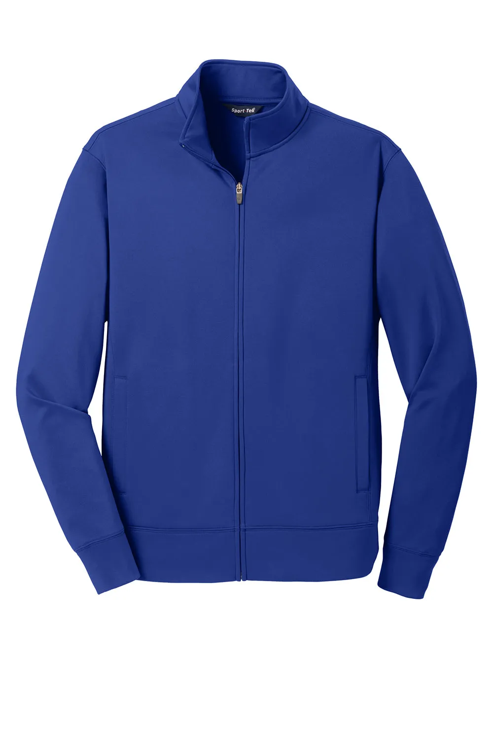 Sport-Tek Sweat-Shirt Homme en Polaire Respirante à Fermeture Éclair Complète avec Poches - Bleu Royal Véritable