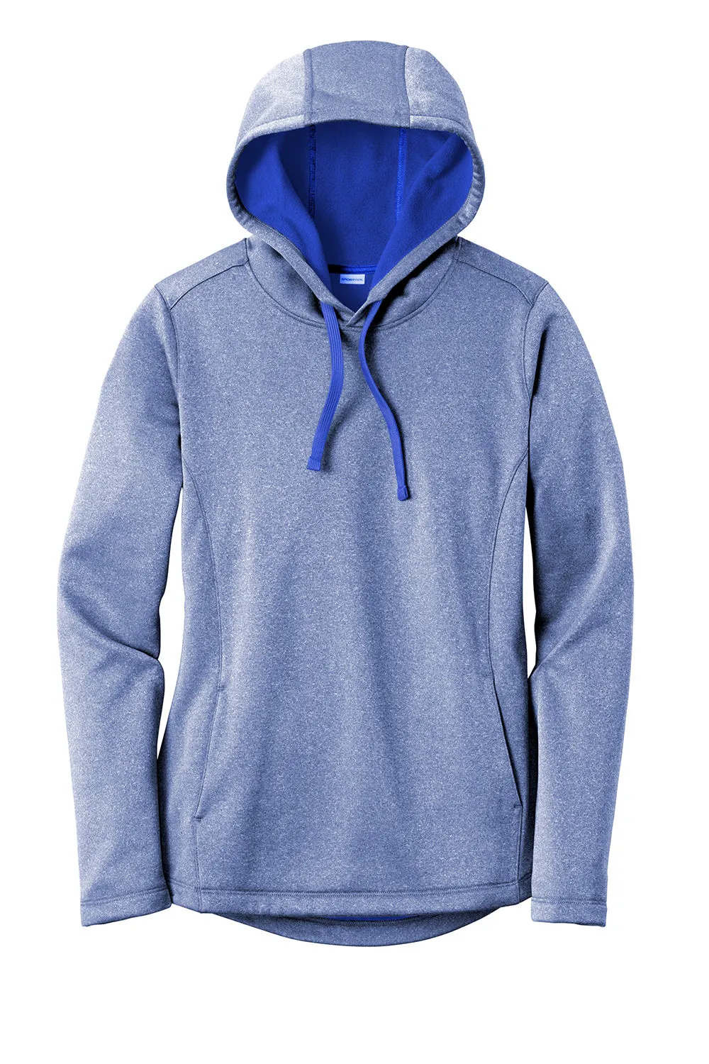 Sport-Tek Sweat à capuche pour femme en polaire respirante Heather Sport-Wick avec poche kangourou - Bleu royal heather