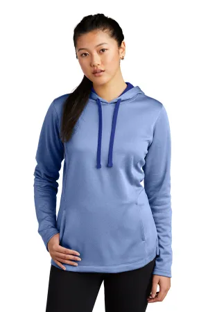 Sport-Tek Sweat à capuche pour femme en polaire respirante Heather Sport-Wick avec poche kangourou - Bleu royal heather