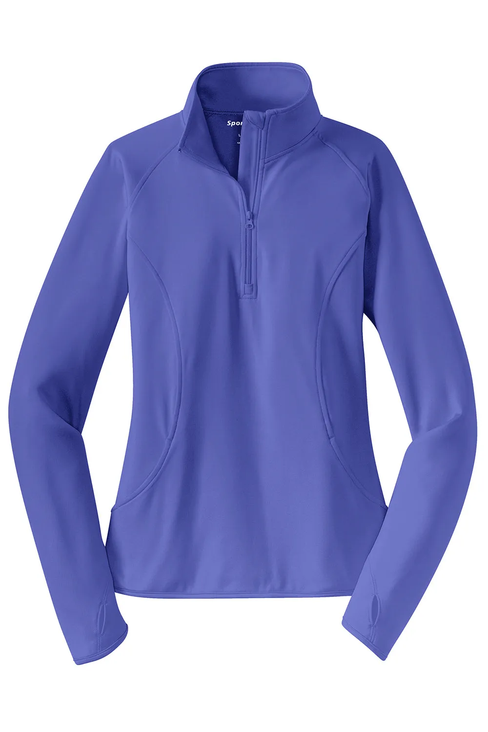 Sport-Tek Sweat-shirt Sport-Wick Femme à effet 1/4 Zip avec poche kangourou - Iris Violet