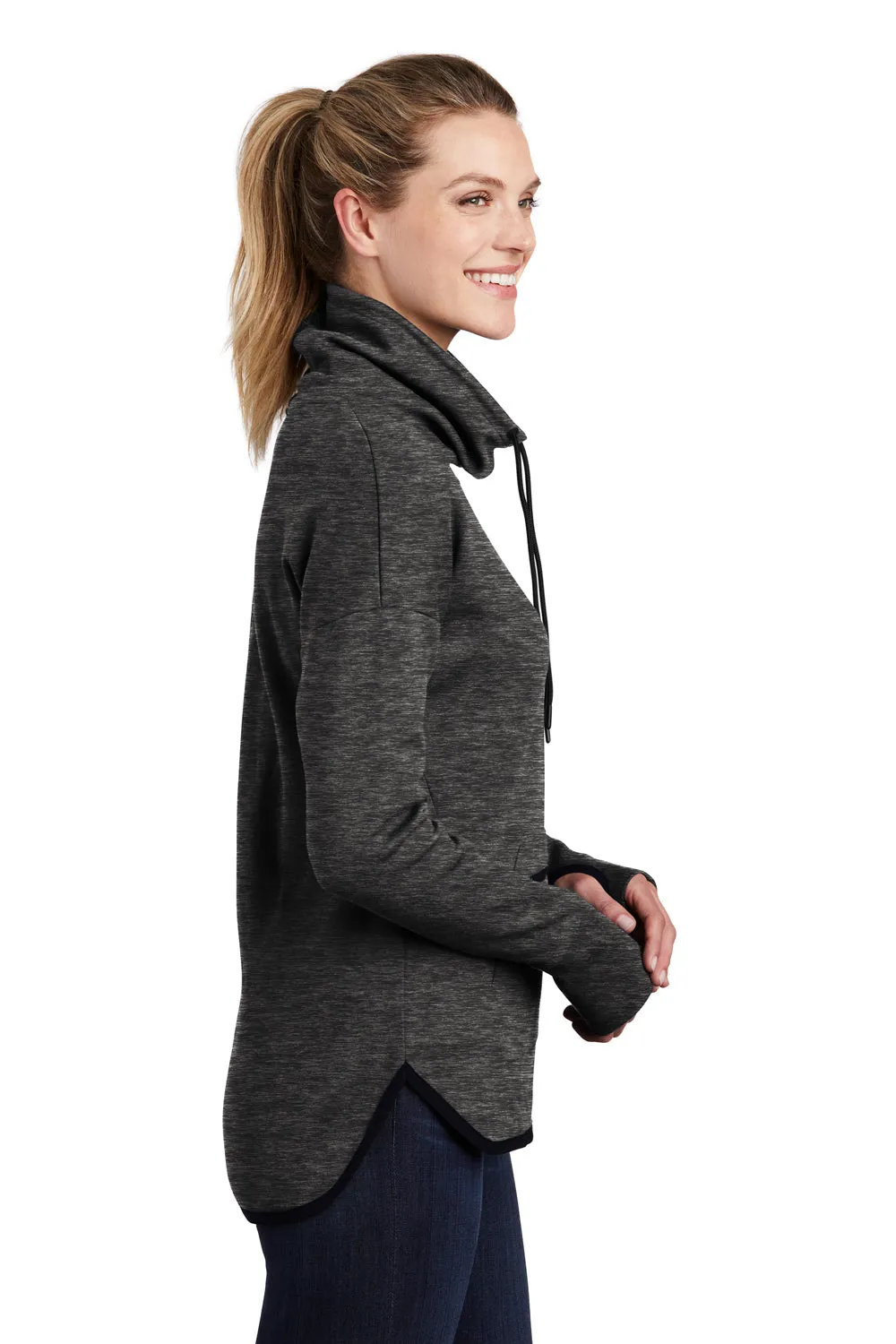 Sport-Tek Sweat à capuche avec poche pour femme Triumph en polaire - Noir chiné