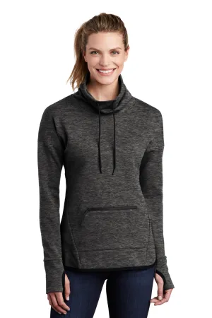 Sport-Tek Sweat à capuche avec poche pour femme Triumph en polaire - Noir chiné