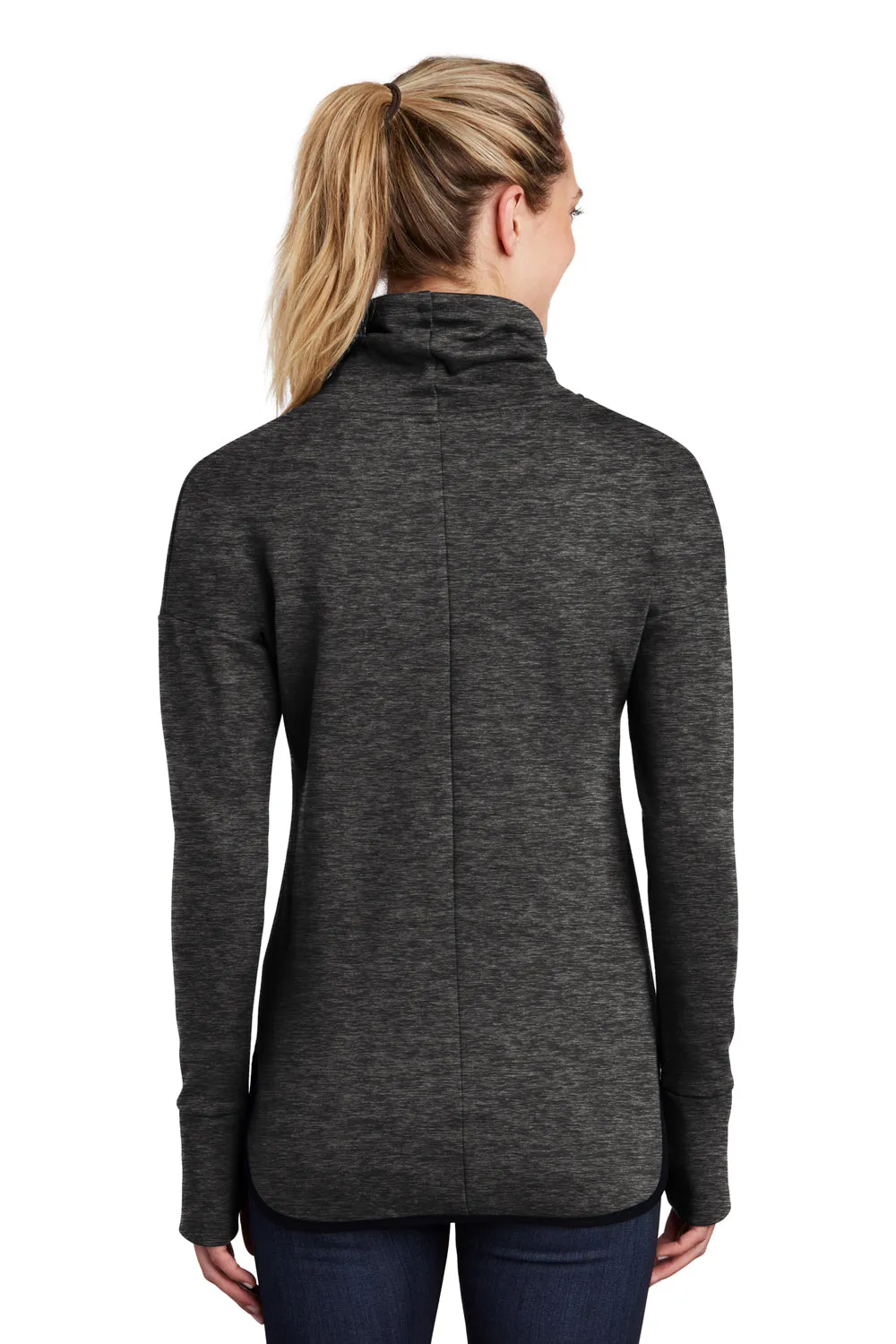 Sport-Tek Sweat à capuche avec poche pour femme Triumph en polaire - Noir chiné