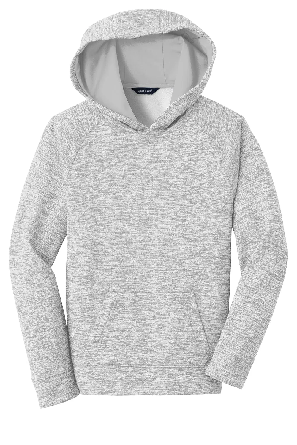 Sport-Tek Sweat à capuche pour jeunes en polaire électrique Heather évacuant l'humidité avec poche kangourou - Gris argenté électrique