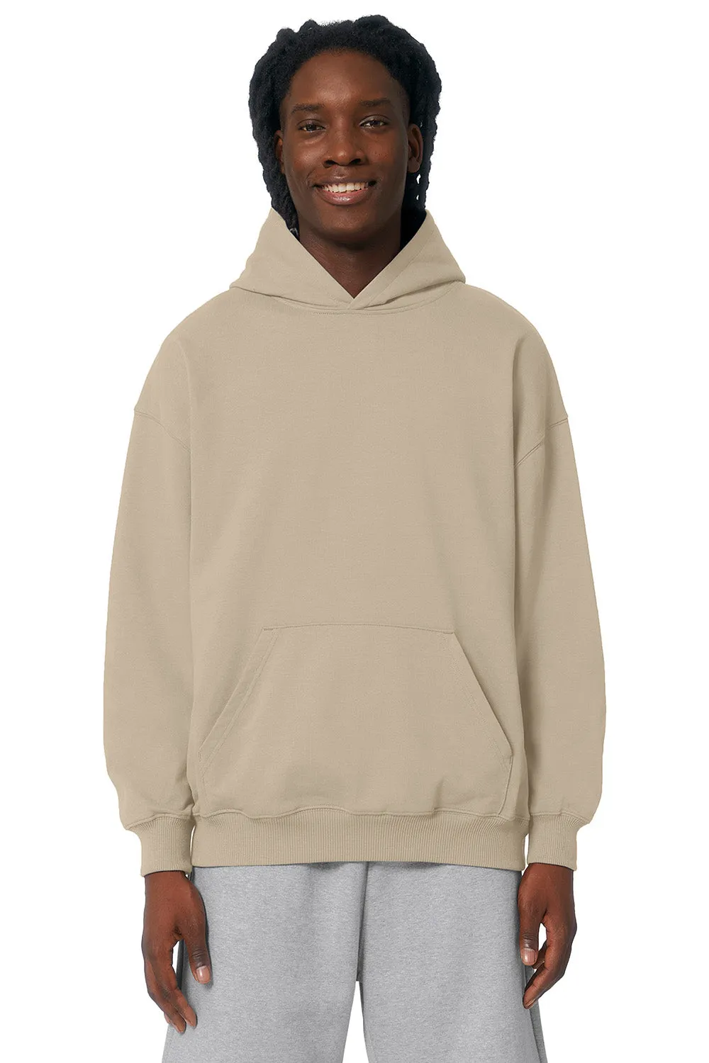 Stanley/Stella Sweat à capuche Cooper Dry pour homme avec poche kangourou - Marron poussière du désert