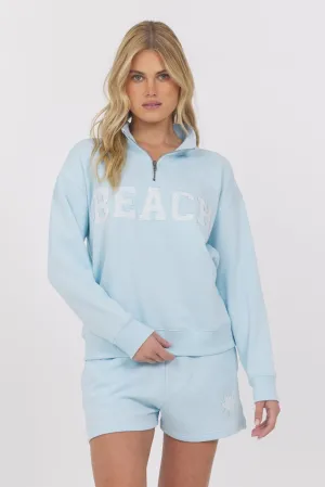 Pull à col zippé quart Surf Wash