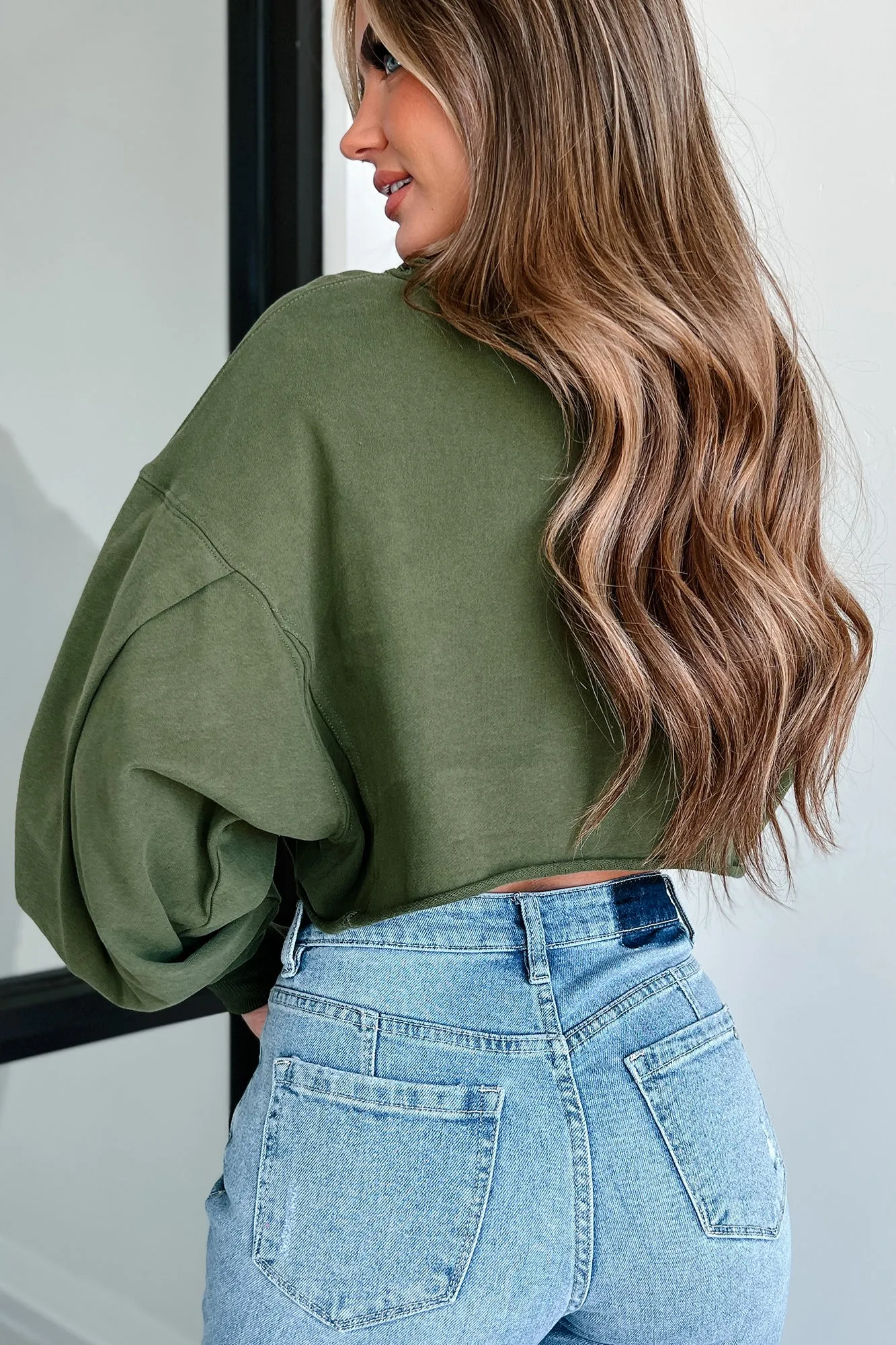 Pull-over court oversize Swapping Stories (Olive)