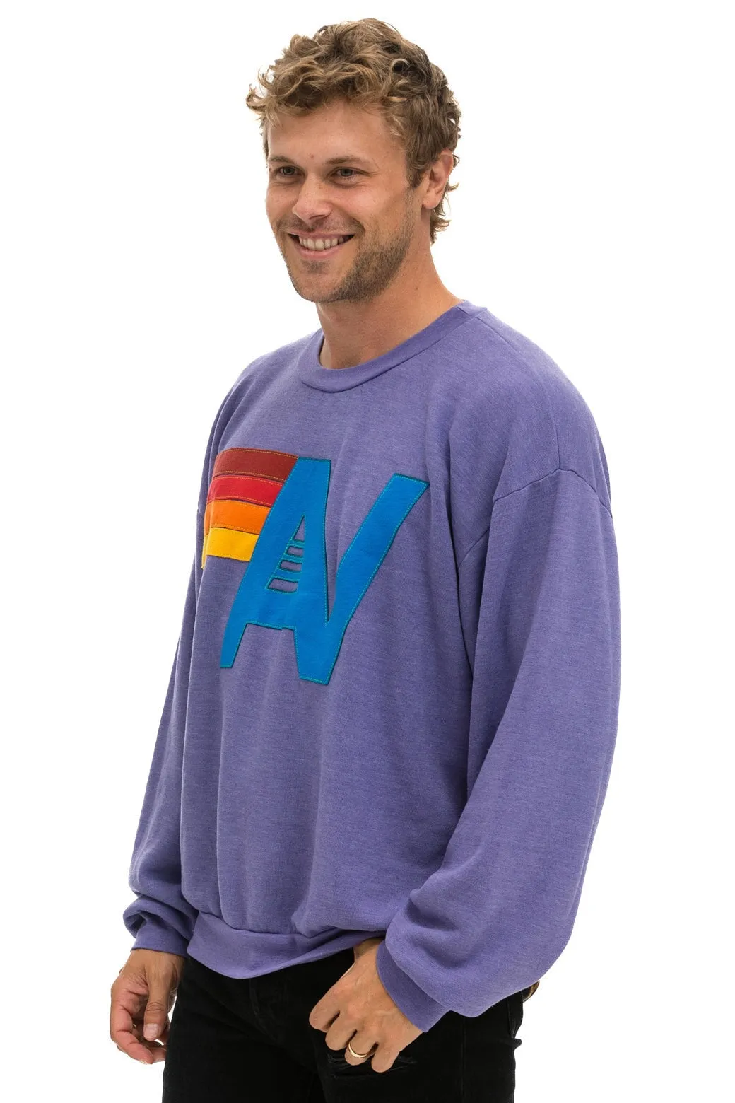 Sweatshirt Logo Brodé Swrxstlo Vêtements Lavande Aviator-Nation