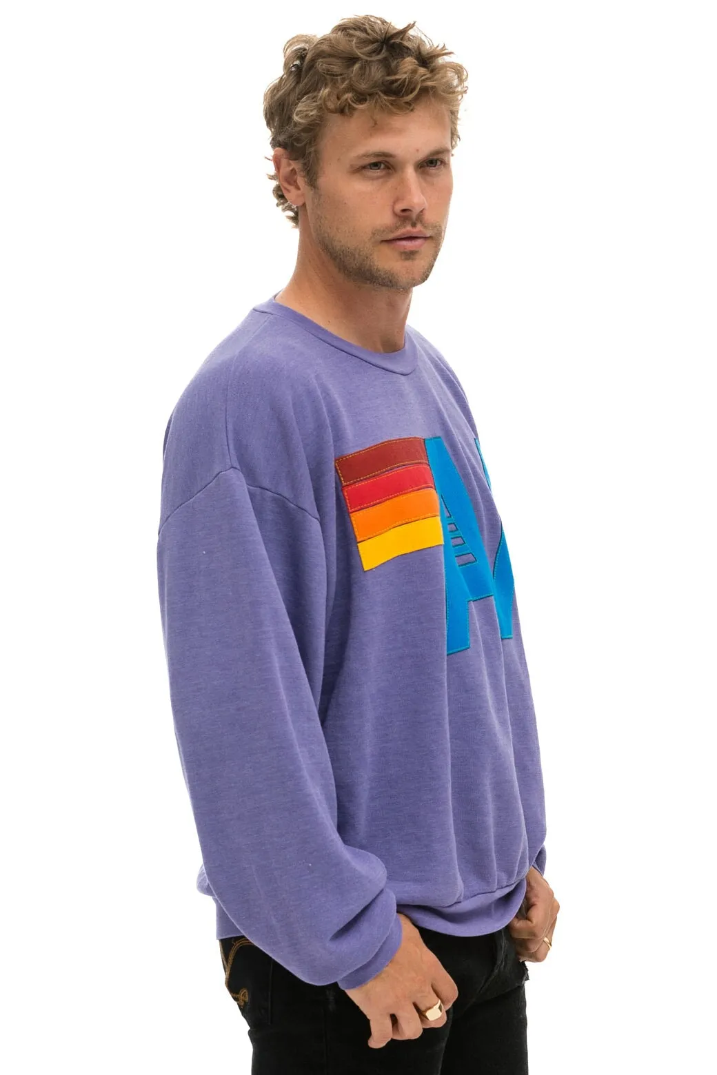 Sweatshirt Logo Brodé Swrxstlo Vêtements Lavande Aviator-Nation