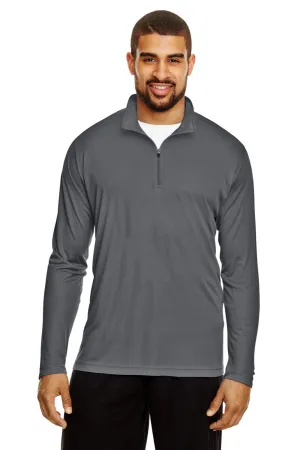 Sweat-shirt Performance 1/4 Zip Homme Team 365 - Zone d'évacuation de l'humidité - Gris Graphite