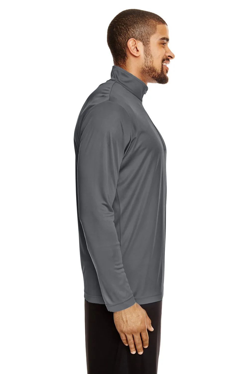 Sweat-shirt Performance 1/4 Zip Homme Team 365 - Zone d'évacuation de l'humidité - Gris Graphite