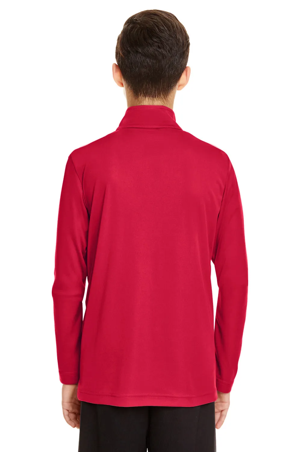 Sweat-shirt à zip 1/4 respirant et anti-transpiration pour jeunes Team 365 - Rouge