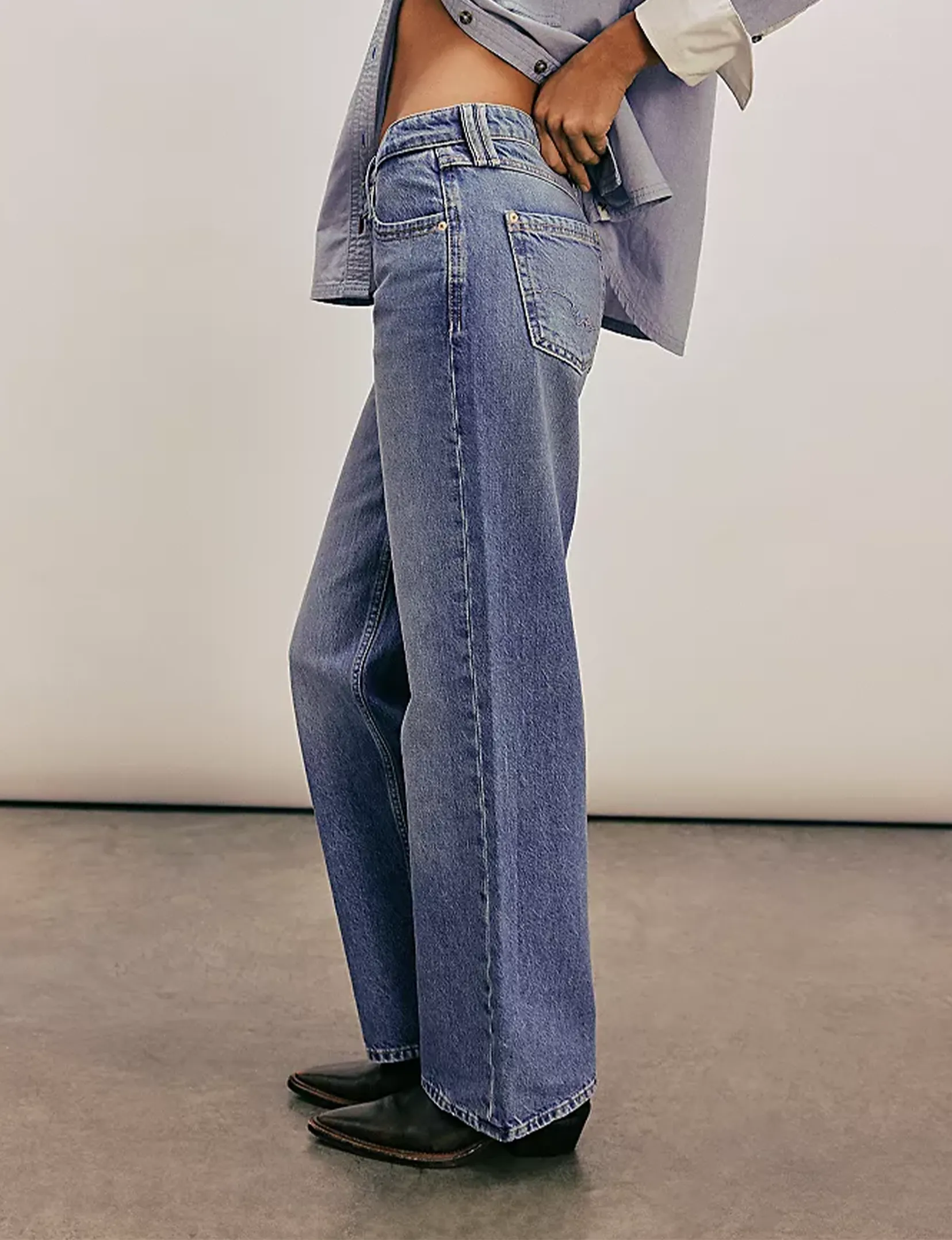 Jeans Boyfriend à Taille Basse Tennessee, Vêtements Romance Cowboy_free-people