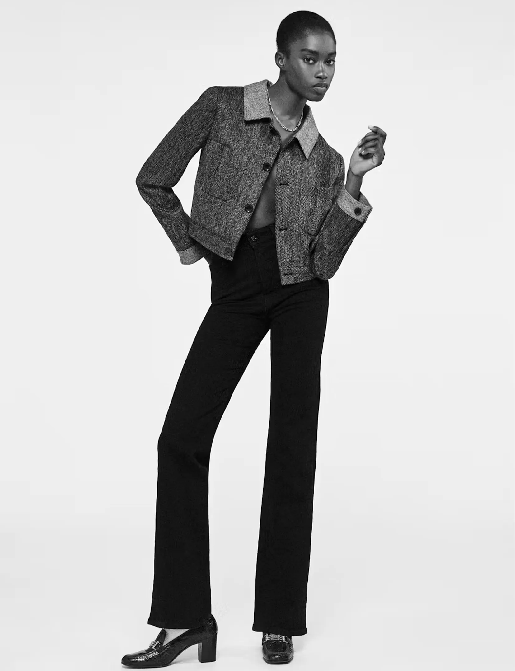 Le Pantalon Bootcut Haut Arrow, Cadre de Vêtement Smokescreen