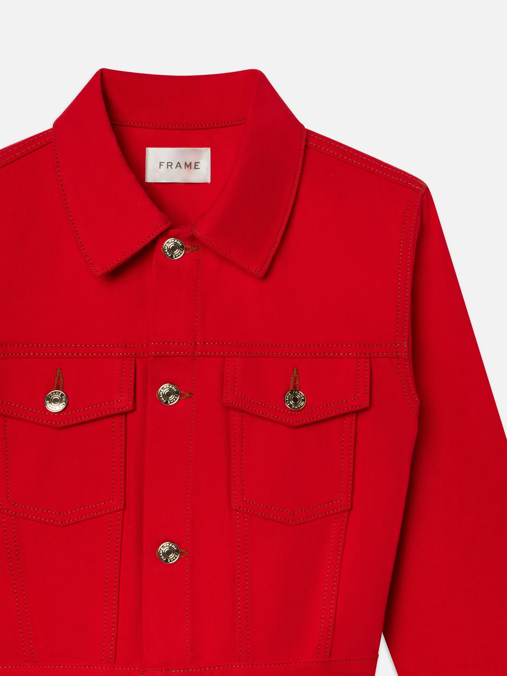 La Veste en Jean Sur Mesure -- Rouge Herrera