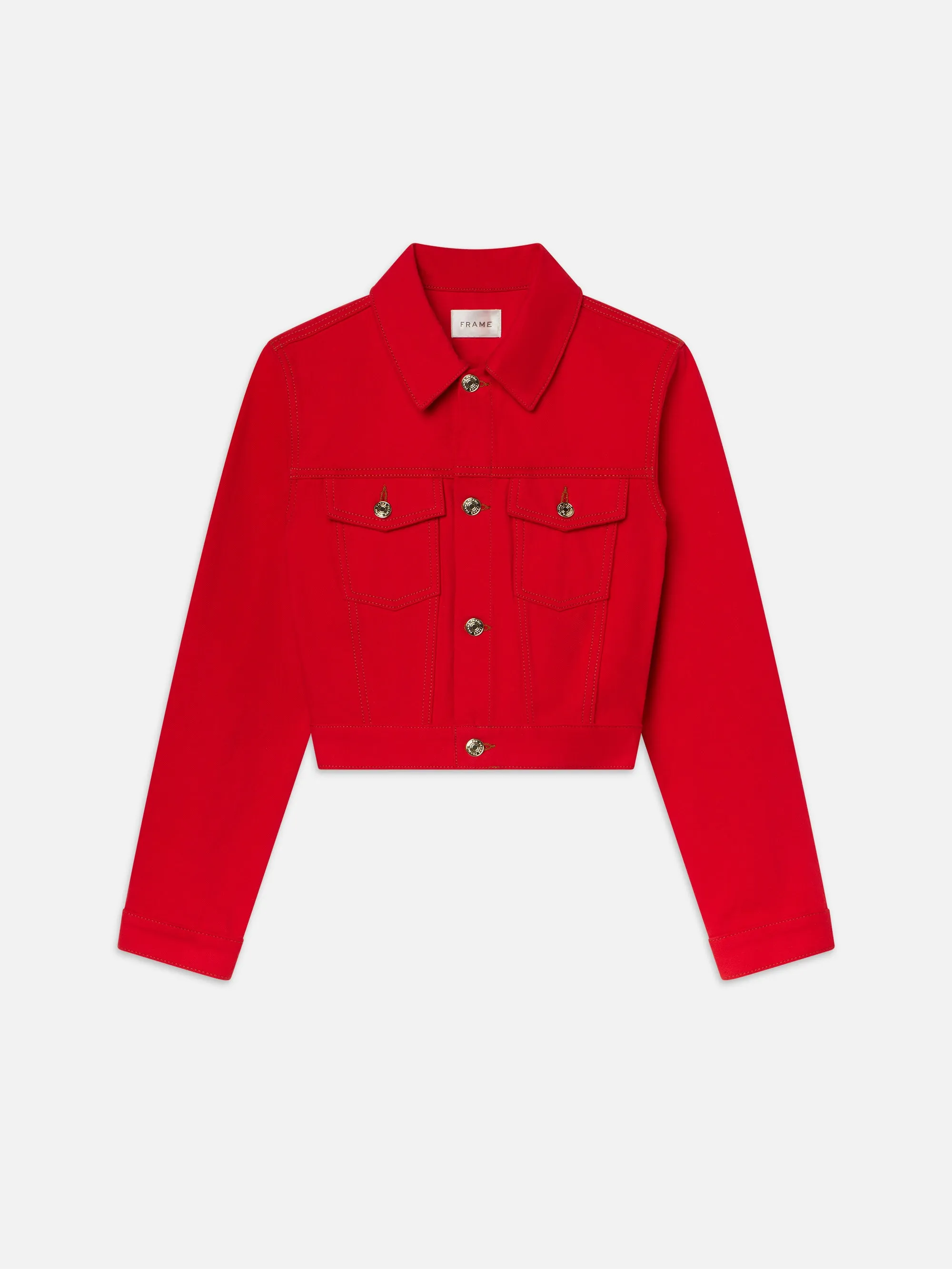 La Veste en Jean Sur Mesure -- Rouge Herrera