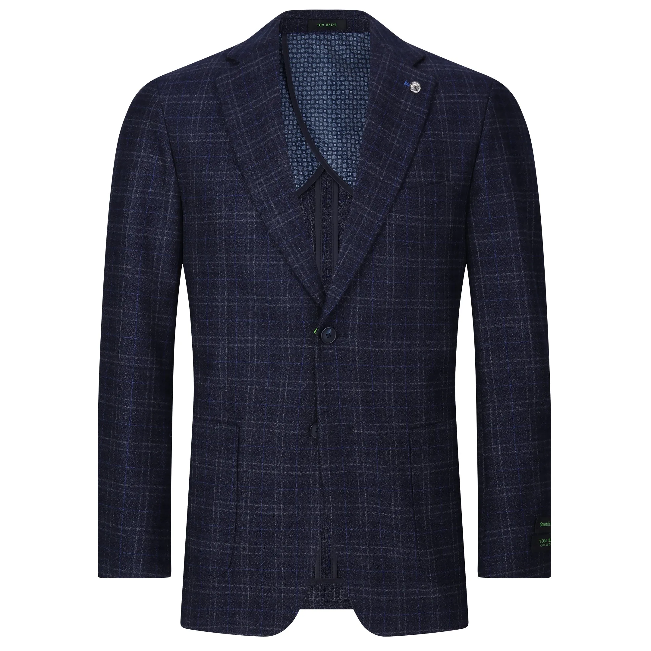 Veste de sport extensible en cachemire à carreaux pour hommes Tom Baine