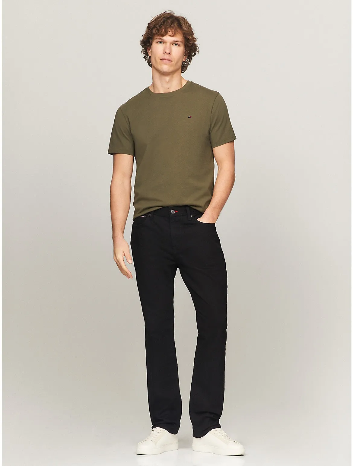 Jean droit noir pour homme Tommy Hilfiger