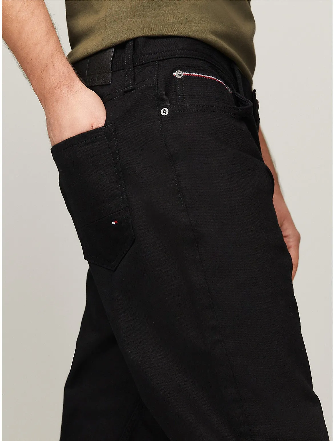 Jean droit noir pour homme Tommy Hilfiger