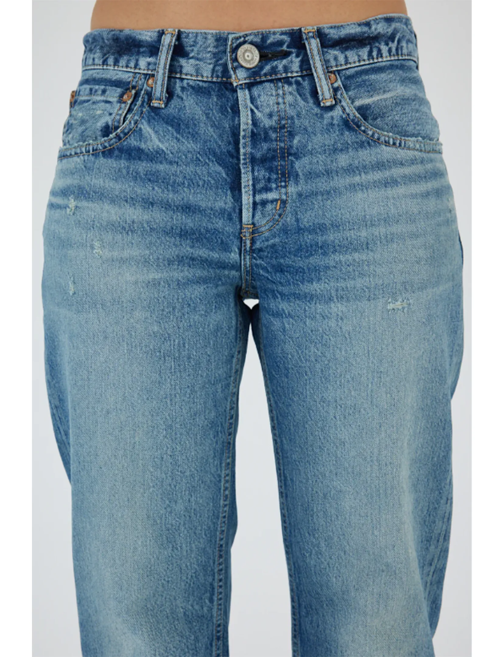 Trigg Pantalon droit basique, Bleu Vêtements_moussy