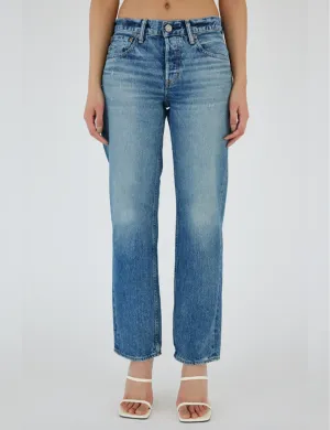 Trigg Pantalon droit basique, Bleu Vêtements_moussy