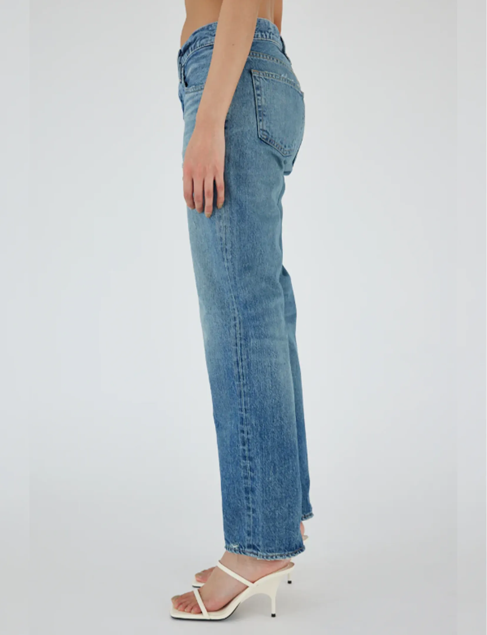 Trigg Pantalon droit basique, Bleu Vêtements_moussy