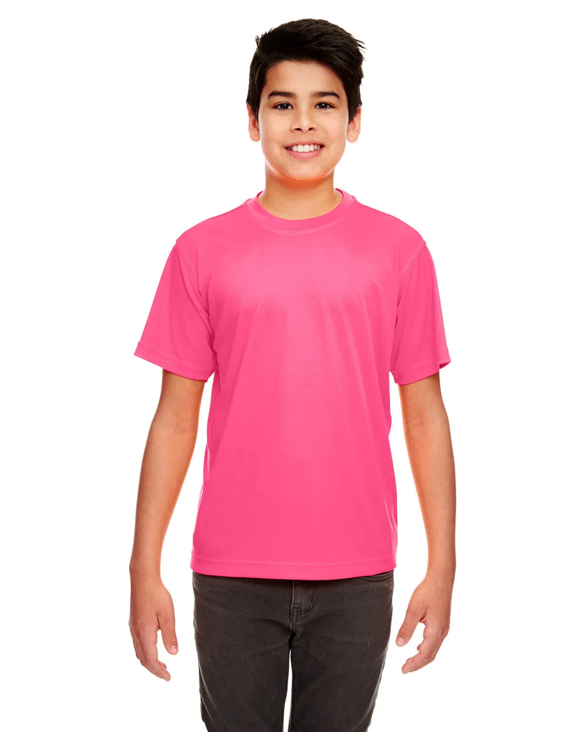 UltraClub 8420Y T-shirt sportif interlock frais et sec pour jeunes