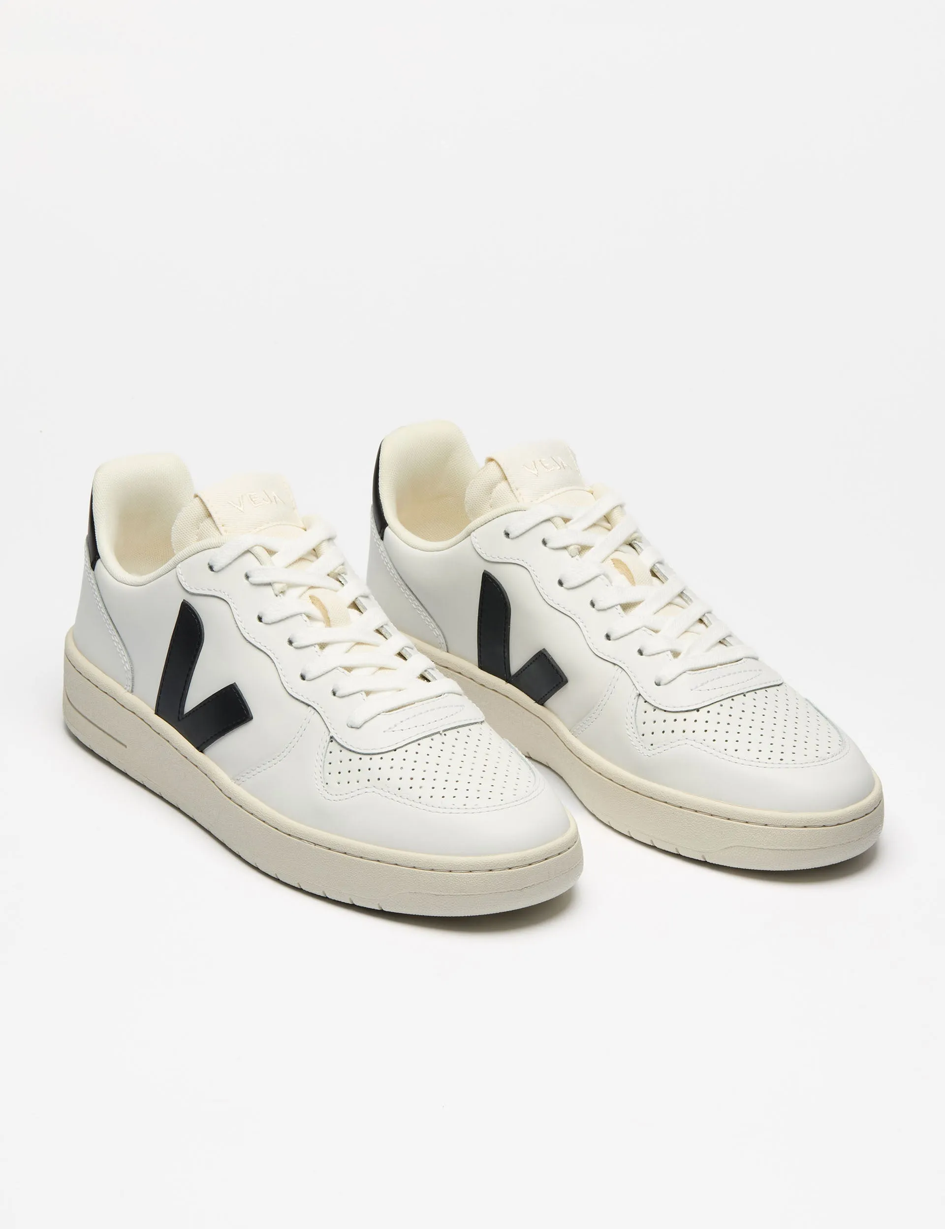 V-10 Cuir - Blanc Noir