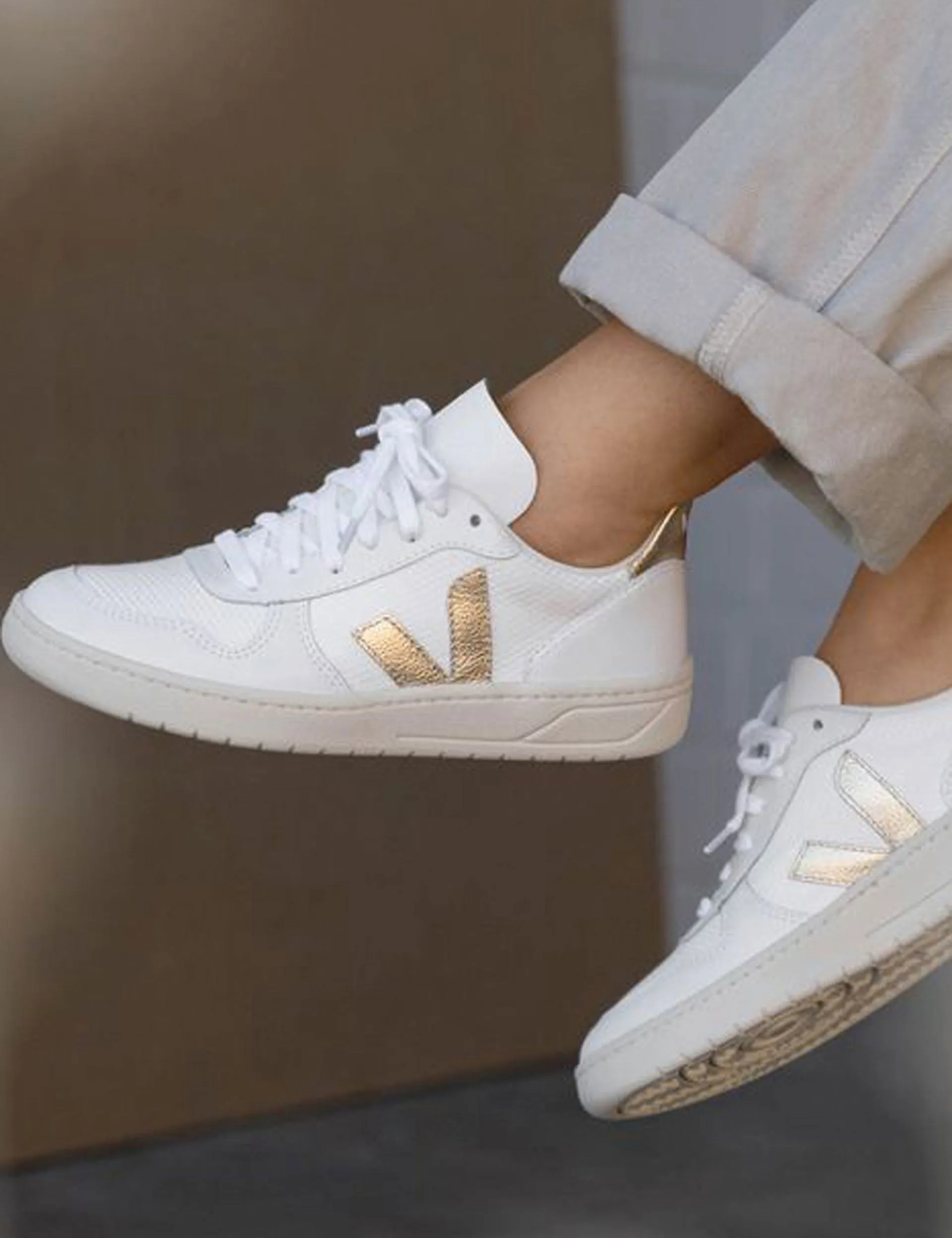 V-10 Cuir - Blanc Platine