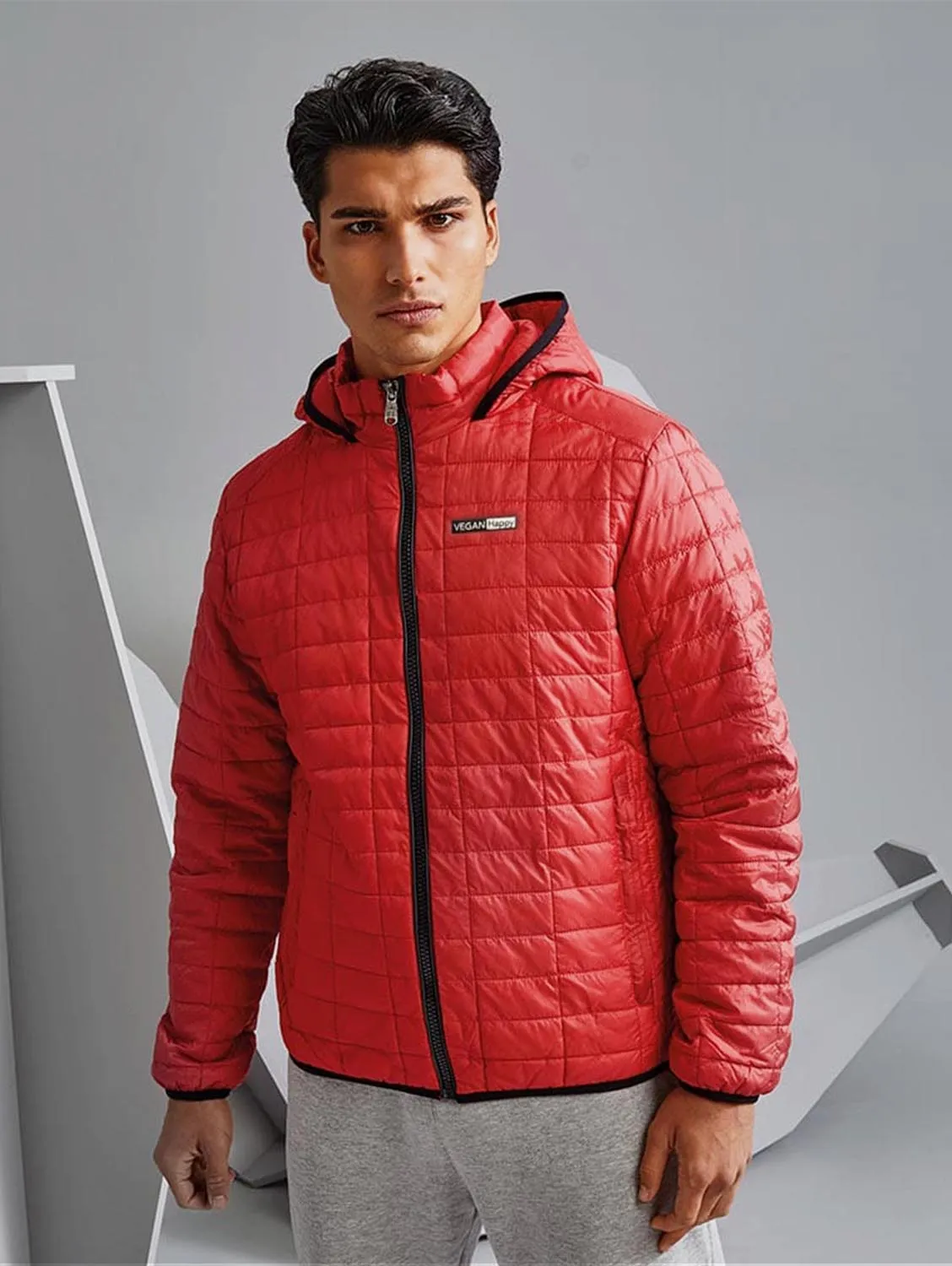 Veste matelassée à motif nid d'abeille pour homme végan | Plusieurs couleurs