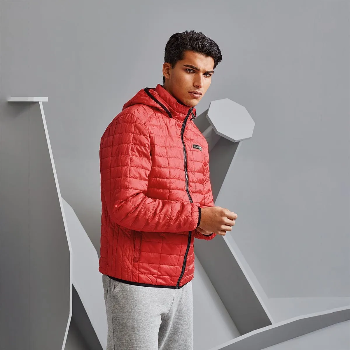 Veste matelassée à motif nid d'abeille pour homme végan | Plusieurs couleurs