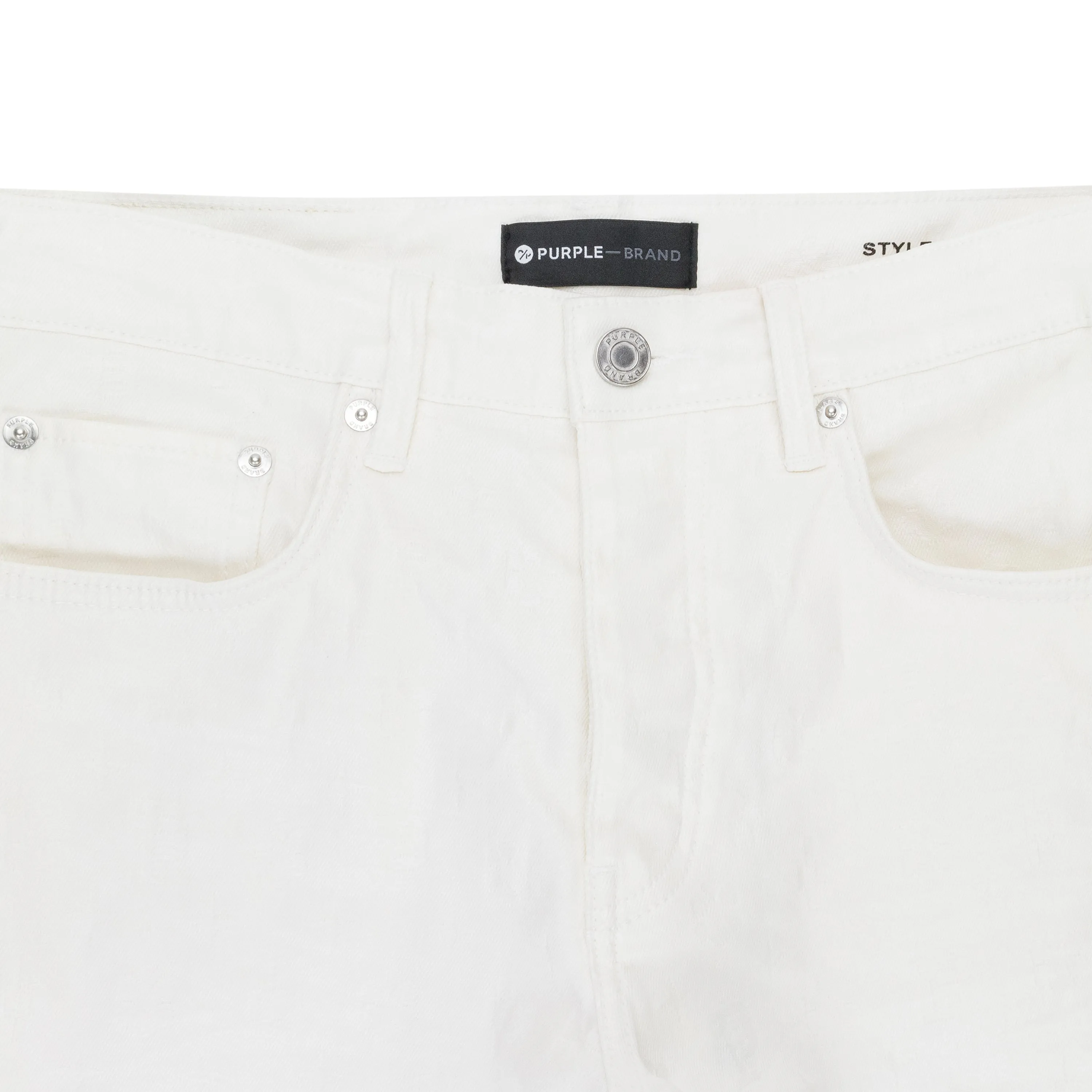 JEAN SKINNY BLANC EN JACQUARD MONOGRAMME FILM BLANC