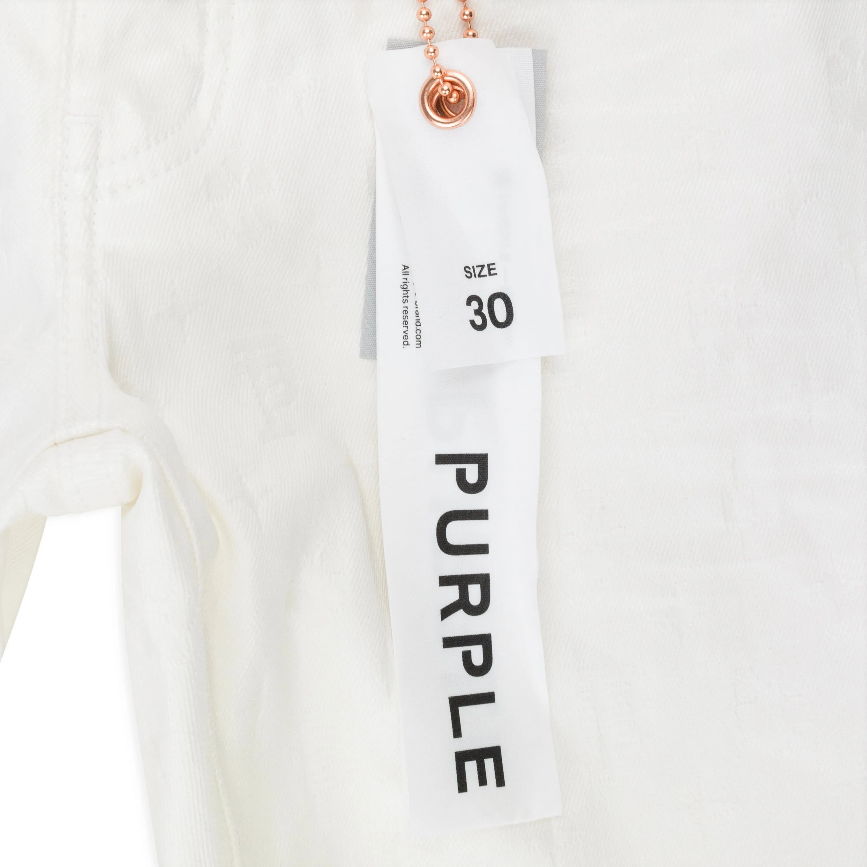 JEAN SKINNY BLANC EN JACQUARD MONOGRAMME FILM BLANC