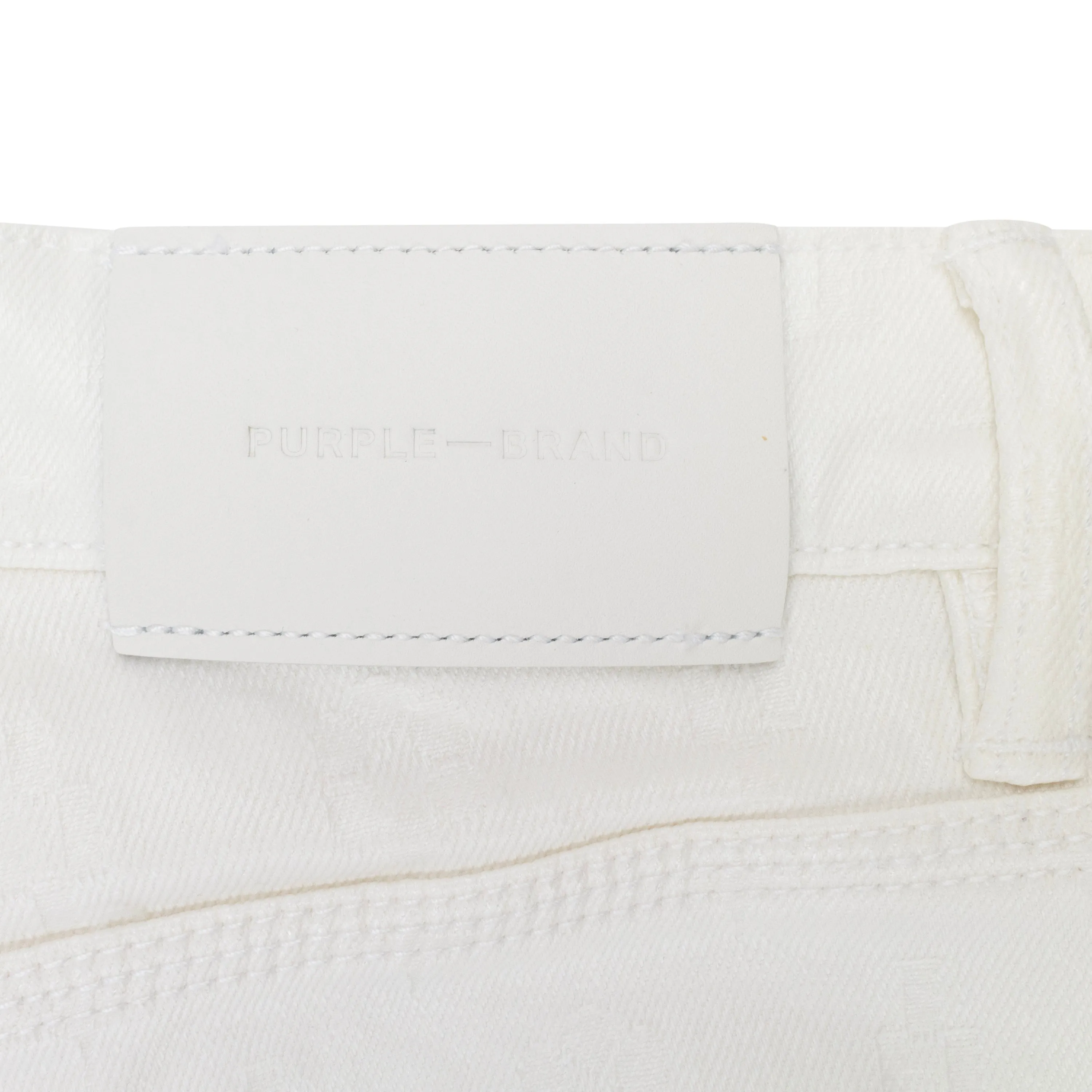 JEAN SKINNY BLANC EN JACQUARD MONOGRAMME FILM BLANC