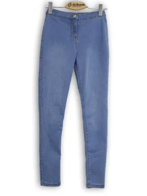 Jeans Skinny Uni pour Femme, Bleu Clair