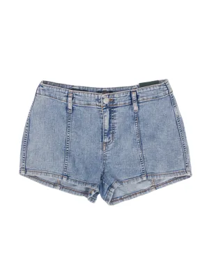 Short en Denim Lavé pour Femme, Bleu Clair